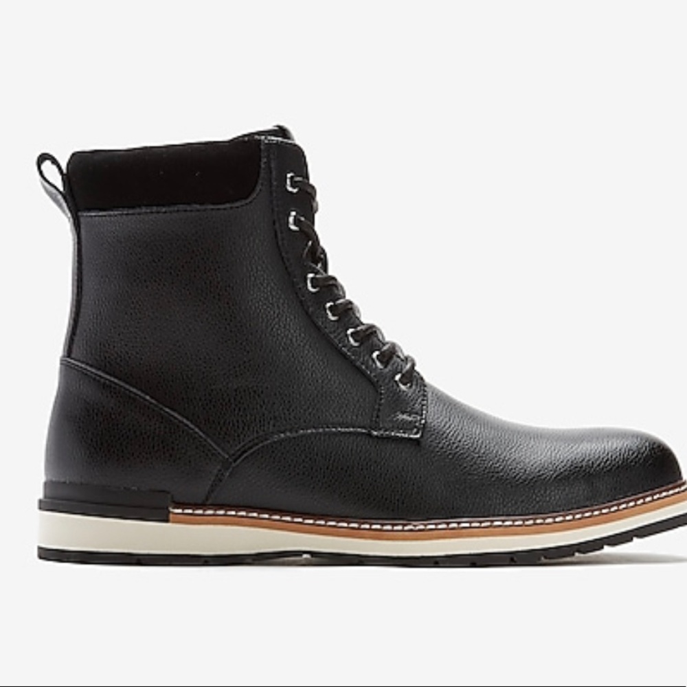Pebble Leather sneaker boots